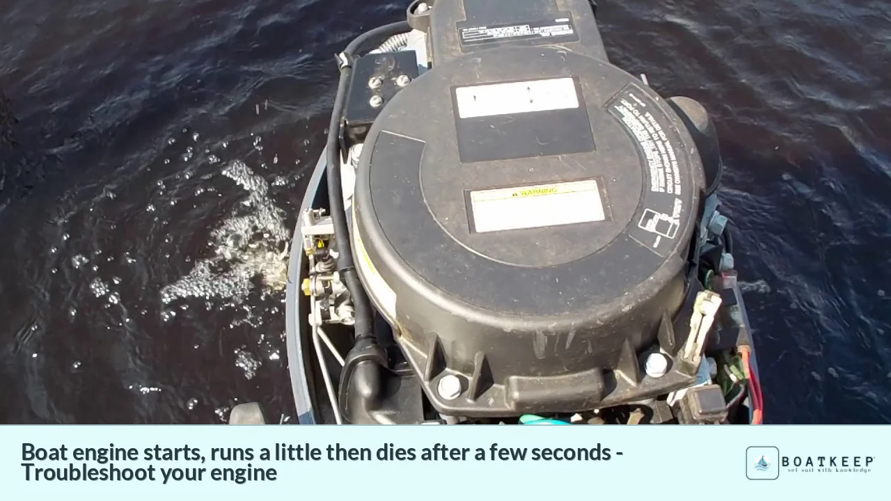 Boat engine starts, runs a little then dies after a few seconds – Troubleshoot your engine